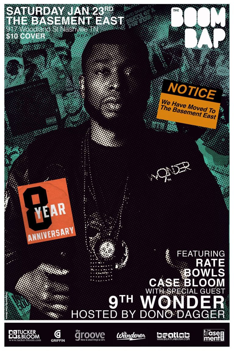 THE BOOM BAP Nashville: 8 Year Anniversary Featuring 9th WONDER