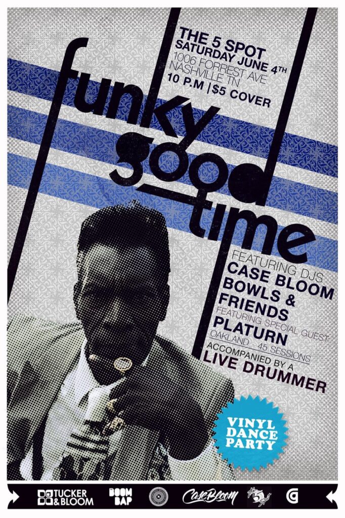 Funky Good Time at The 5 Spot, Nashville — Saturday June 4th flyer, special guest Platurn.