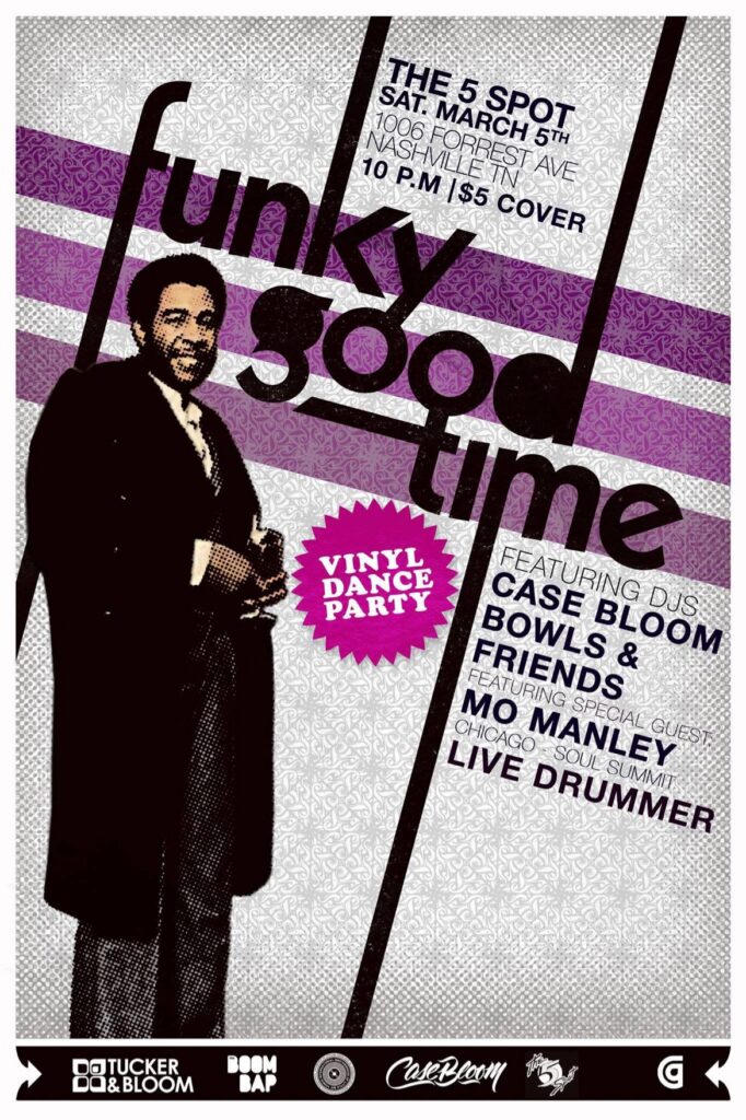 Funky Good Time at The 5 Spot, Nashville — Saturday March 5th flyer, special guest Mo Manley.