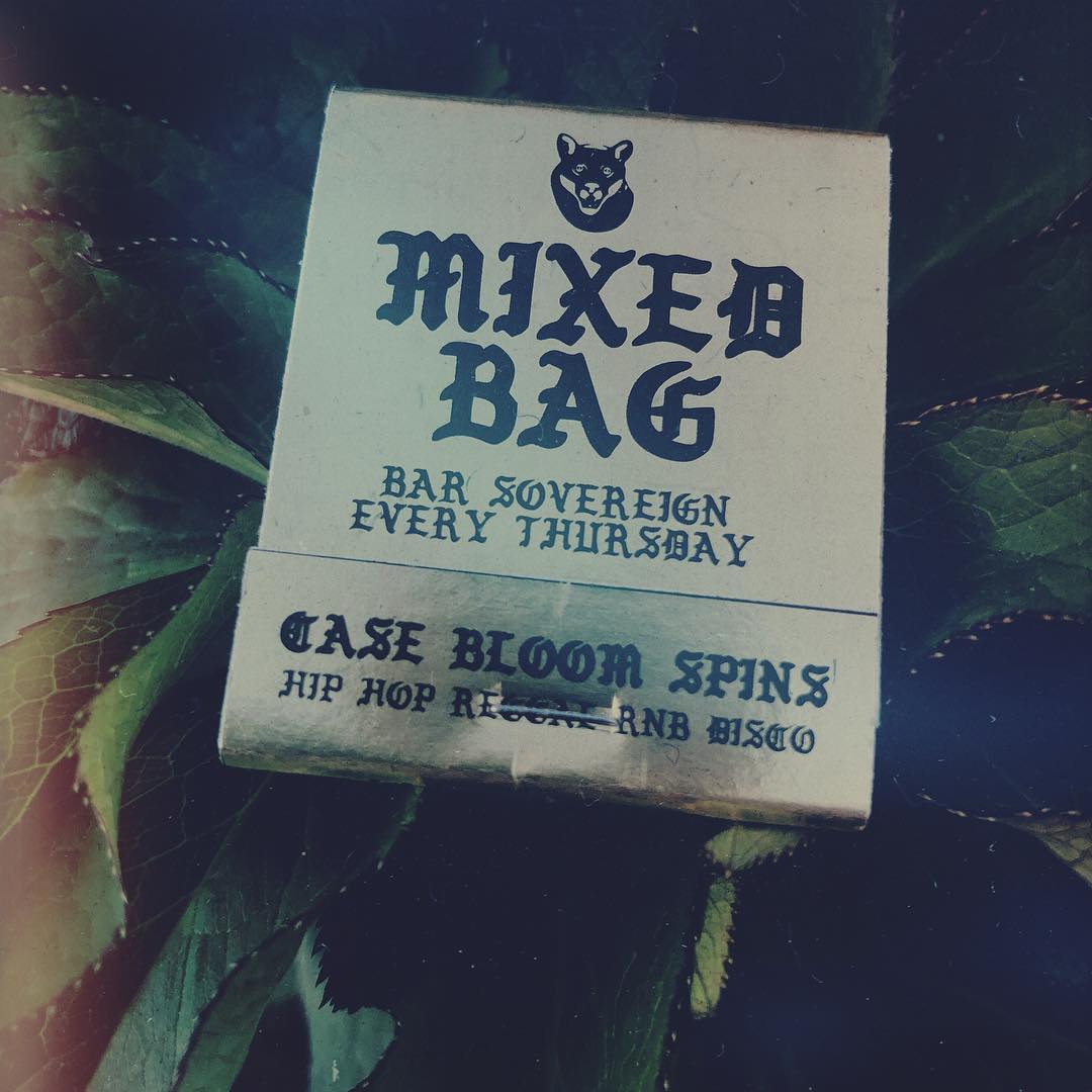 Mixed Bag matchbook designed by Case Bloom for Bar Sovereign, Nashville