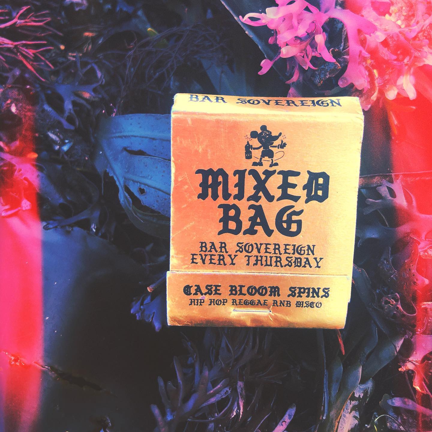 Mixed Bag matchbook designed by Case Bloom for Bar Sovereign, Nashville