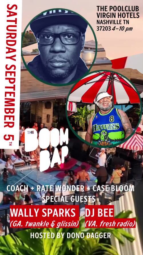 The Boom Bap Pool Party flyer template