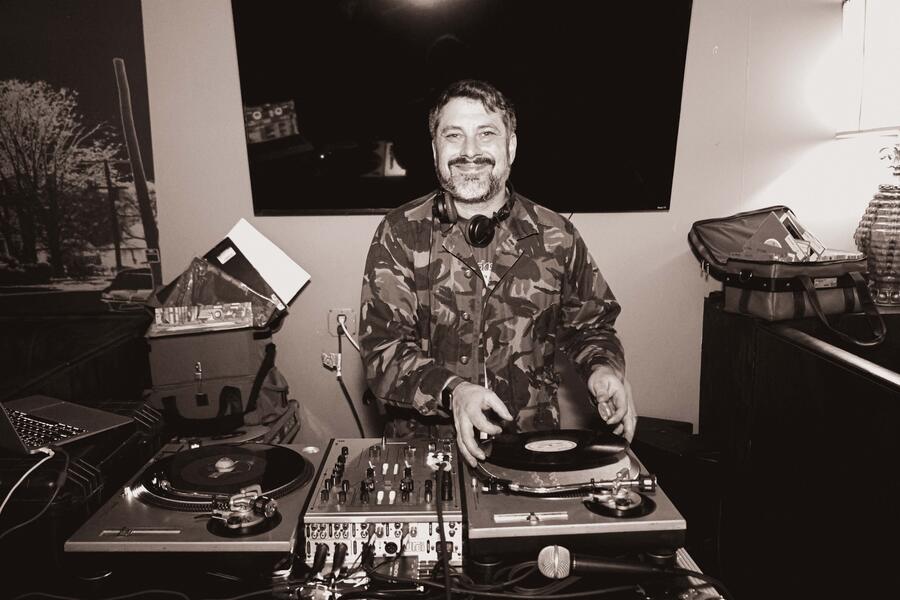 Case behind the decks